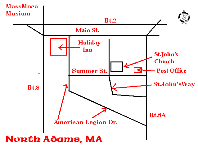 Directions to the Contra Dances in North Adams, MA